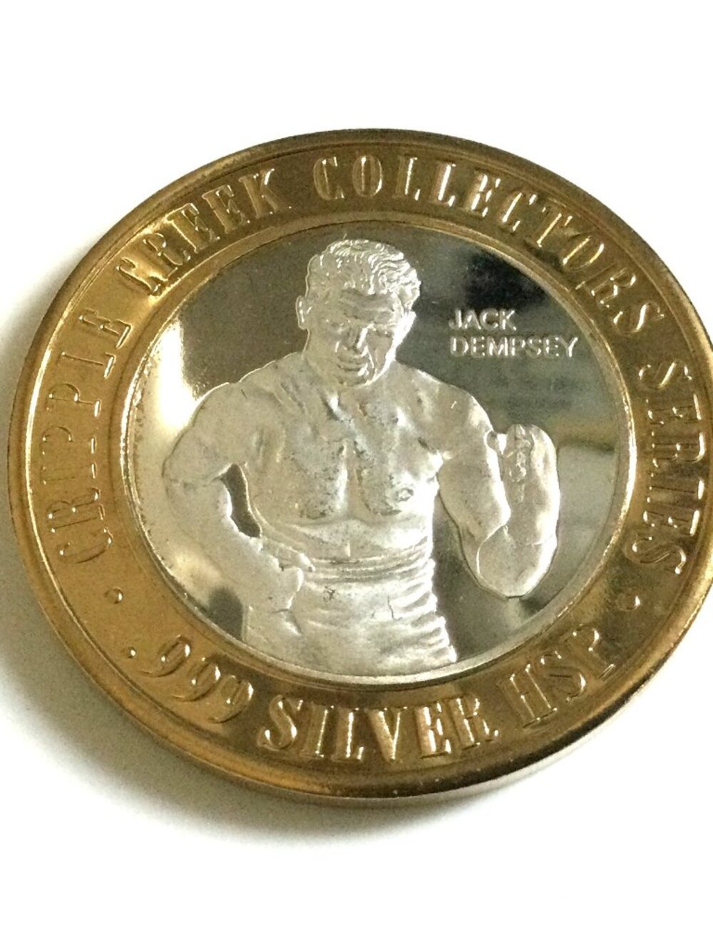 Vintage Jack Dempsey .999 Silver Strike Casino Token Johnny Nolon's